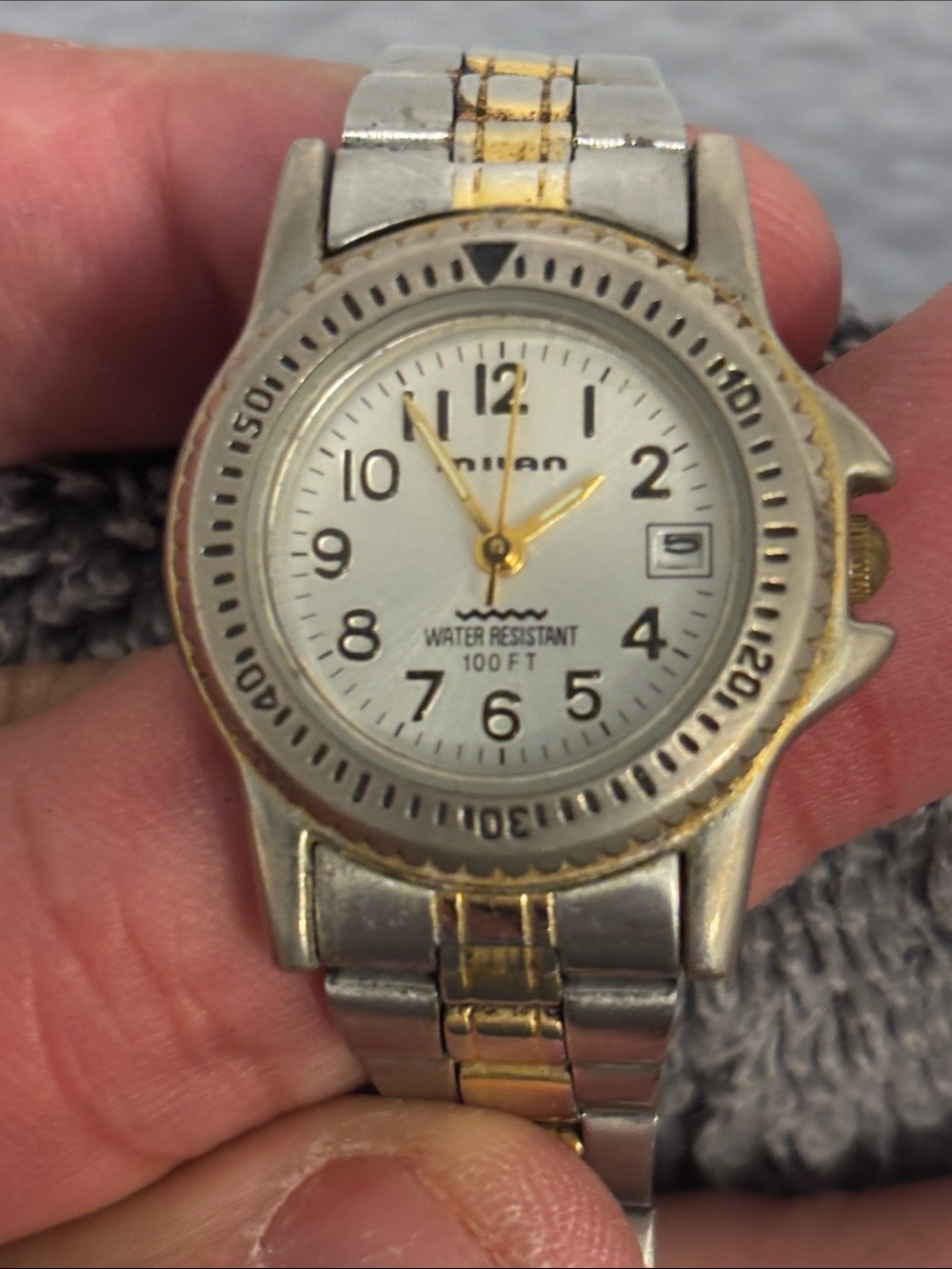 Two-Tone Silver and Gold Analog Watch - Water Resistant